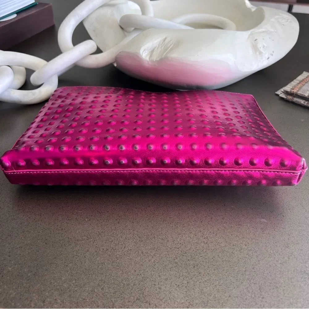 GEAR Vibrant Pink Textured 80’s Classic Dylan Clutch